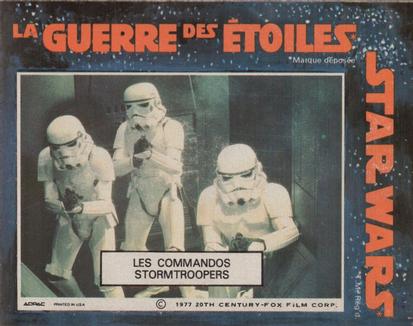 1977 ADPAC Canadian General Mills La Guerre Des Etoiles / Star Wars Stickers #NNO Les Commandos / Stormtroopers Front