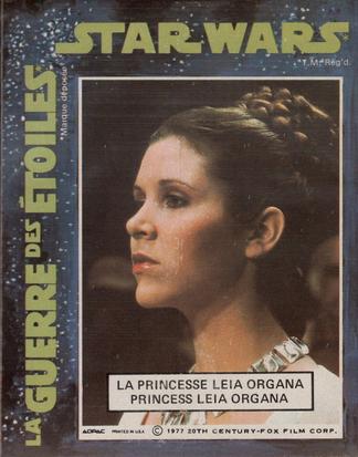 1977 ADPAC Canadian General Mills La Guerre Des Etoiles / Star Wars Stickers #NNO La Princesse Leia Organa / Princess Leia Organa Front