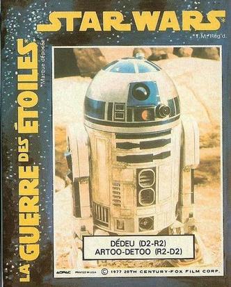 1977 ADPAC Canadian General Mills La Guerre Des Etoiles / Star Wars Stickers #NNO R2-D2 Front