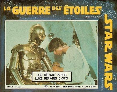 RARE Kellogg's Vintage Star Wars Card GDE Guerre des etoiles Canada #13 C-3PO 
