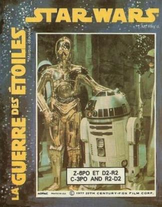 1977 ADPAC Canadian General Mills La Guerre Des Etoiles / Star Wars Stickers #NNO Z-6PO et R2-D2 / C3PO and R2-D2 Front