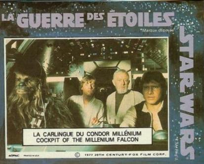 1977 ADPAC Canadian General Mills La Guerre Des Etoiles / Star Wars Stickers #NNO La Carlingue du Condor Millenium / Cockpit of the Millenium Falcon Front
