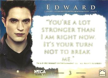 2012 NECA The Twilight Saga - Breaking Dawn Part 2 #3 Edward Back