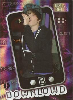 2010 Panini Justin Bieber - Downlowd #15 Silent Library Front