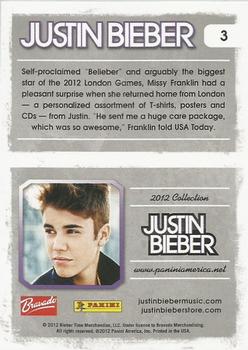 2012 Panini Justin Bieber #3 Self-proclaimed 