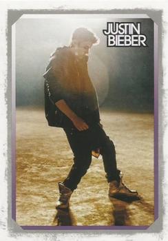 2012 Panini Justin Bieber #17 Justin added some true star power to bring life to his music video for his hitr track, As Long As You Love Me... Front