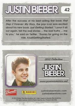 2012 Panini Justin Bieber #42 After the success of his best-selling first book first Step 2 Forever: My Story, the pop icon was excited... Back