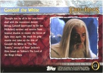 2002 Cadbury Lord of the Rings (Australia) #C3 Gandalf the White Back