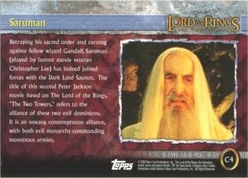 2002 Cadbury Lord of the Rings (Australia) #C4 Saruman Back
