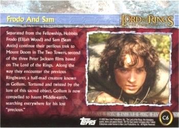 2002 Cadbury Lord of the Rings (Australia) #C6 Frodo And Sam Back