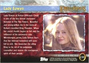 2002 Cadbury Lord of the Rings (Australia) #C10 Lady Eowyn Back