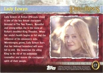 2002 Cadbury Lord of the Rings (UK) #C7 Lady Eowyn Back