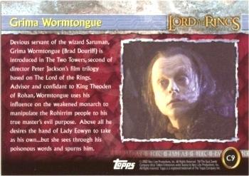 2002 Cadbury Lord of the Rings (UK) #C9 Grima Wormtongue Back