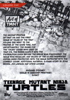 2019 Topps The Art of TMNT #5 Issue 4 (Second Printing) Back