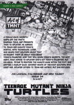 2019 Topps The Art of TMNT #62 Issue 34 Back