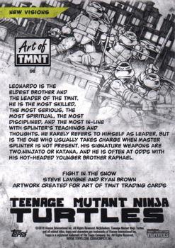 2019 Topps The Art of TMNT #98 Fight in the Snow Back