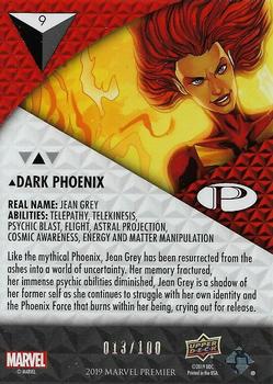 2019 Upper Deck Marvel Premier #9 Dark Phoenix Back