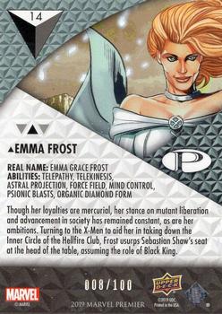 2019 Upper Deck Marvel Premier #14 Emma Frost Back