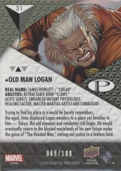 2019 Upper Deck Marvel Premier #31 Old Man Logan Back