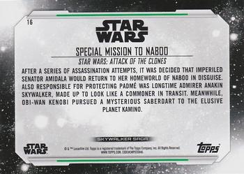 2019 Topps Star Wars Skywalker Saga #16 Special Mission to Naboo Back