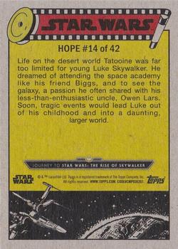 2019 Topps Star Wars Journey to Star Wars The Rise of Skywalker #14 Luke Skywalker's Ambitions Back