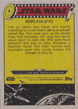 2019 Topps Star Wars Journey to Star Wars The Rise of Skywalker #34 Rey Waiting for her Parents Back