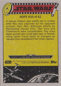 2019 Topps Star Wars Journey to Star Wars The Rise of Skywalker #36 Mission to Rescue Rey Back
