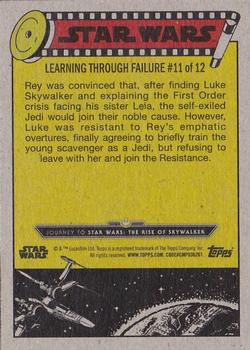 2019 Topps Star Wars Journey to Star Wars The Rise of Skywalker #53 Leaving Without Luke Back