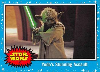 2019 Topps Star Wars Journey to Star Wars The Rise of Skywalker #60 Yoda's Stunning Assault Front