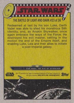 2019 Topps Star Wars Journey to Star Wars The Rise of Skywalker #77 Back into the Light Back