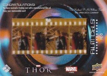 2019 Upper Deck Marvel Studios The First Ten Years - Film Cels Manufactured Relics #FC-3 Thor Back