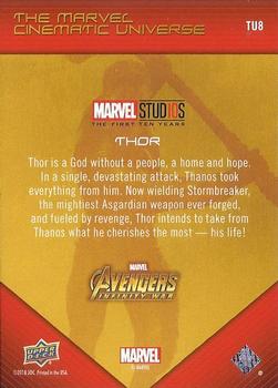 2019 Upper Deck Marvel Studios The First Ten Years - The Marvel Cinematic Universe #TU8 Thor Back