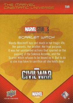 2019 Upper Deck Marvel Studios The First Ten Years - The Marvel Cinematic Universe #TU9 Scarlet Witch Back