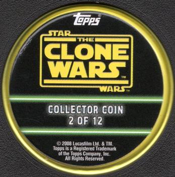 2008 Topps Star Wars: The Clone Wars - Coins Yellow #2 Ahsoka Tano Back