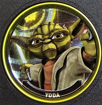 2008 Topps Star Wars: The Clone Wars - Coins Yellow #5 Yoda Front