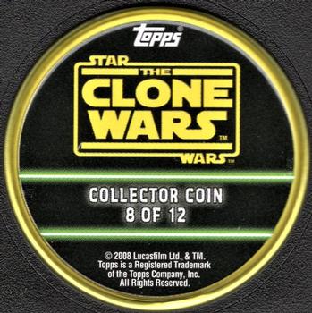 2008 Topps Star Wars: The Clone Wars - Coins Yellow #8 Chancellor Palpatine Back
