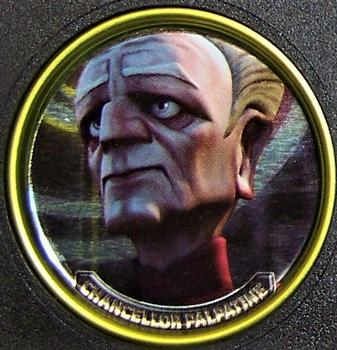2008 Topps Star Wars: The Clone Wars - Coins Yellow #8 Chancellor Palpatine Front