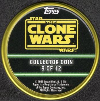 2008 Topps Star Wars: The Clone Wars - Coins Yellow #9 Clone Captain Rex Back