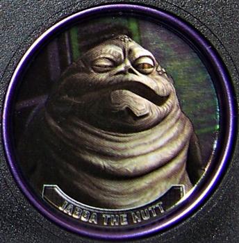 2008 Topps Star Wars: The Clone Wars - Coins Purple #12 Jabba the Hutt Front