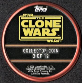 2008 Topps Star Wars: The Clone Wars - Coins Red #3 Obi-Wan Kenobi Back