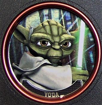 2008 Topps Star Wars: The Clone Wars - Coins Red #5 Yoda Front