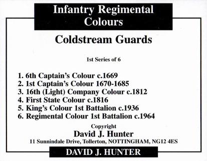 2009 Regimental Colours : Coldstream Guards 1st Series #NNO Title Card Back