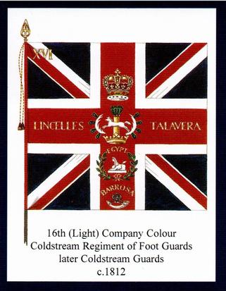 2009 Regimental Colours : Coldstream Guards 1st Series #3 16th (Light) Company Colour Coldstream Regiment of Foot Guards c.1812 Front