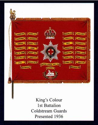 2009 Regimental Colours : Coldstream Guards 1st Series #5 King's Colour 1st Battalion Coldstream Guards presented 1936 Front
