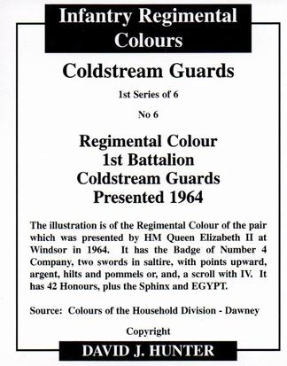 2009 Regimental Colours : Coldstream Guards 1st Series #6 Regimental Colour 1st Battalion Coldstream Guards presented 1964 Back