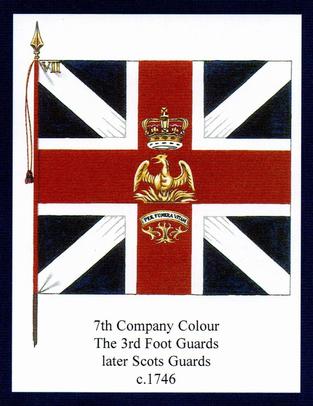 2009 Regimental Colours : Scots Guards 1st Series #2 7th Company Colour The 3rd Foot Guards later Scots Guards c.1746 Front