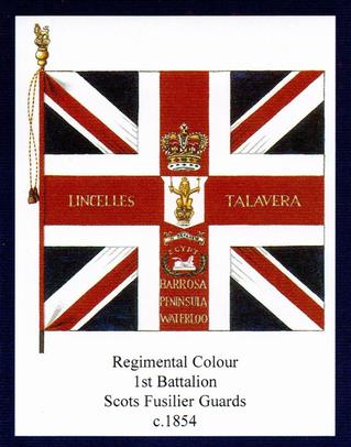 2009 Regimental Colours : Scots Guards 1st Series #4 Regimental Colour 1st Battalion Scots Fusilier Guards c.1854 Front