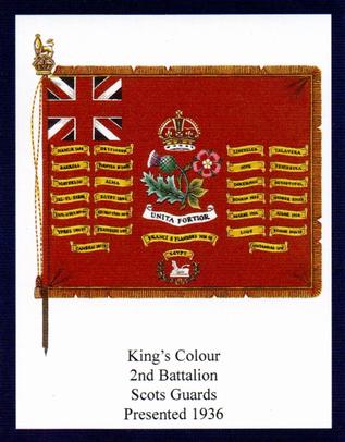 2009 Regimental Colours : Scots Guards 1st Series #5 King's Colour 2nd Battalion Scots Guards presented 1936 Front
