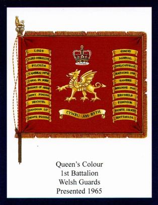 2009 Regimental Colours : Welsh Guards #5 Queen's Colour 1st Battalion presented in 1965 Front