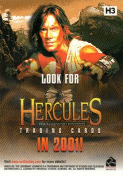 2001 Rittenhouse Hercules Previews #H3 Iolaus Back